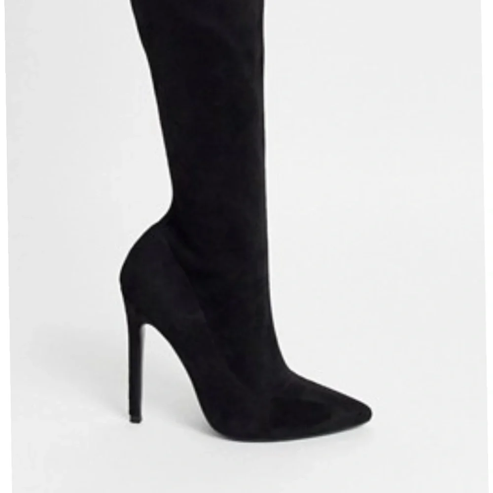 8.5, 10 Low Stock  Into It - Black boots over knee - Picture 7 of 10